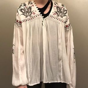 Free People Peasant Long Sleeve Top